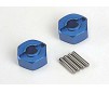 Wheel hubs, hex (blue-anodized, lightweight aluminum) (2)/ a