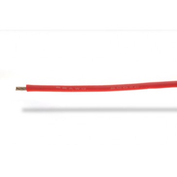 Fil silicone  22AWG (0,32mm²) rouge - 1m