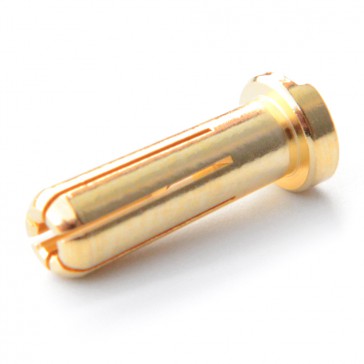 Connector : 5.0mm gold Bullet plated Male plug (1pcs)