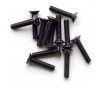 Flat Hex Screw fine pitch screws 2.5x12 (12 pcs)