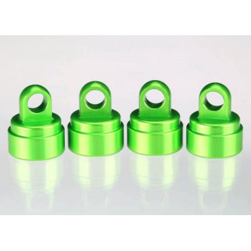 Shock caps, aluminum (green-anodized) (4) (fits all Ultra Sh