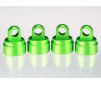 Shock caps, aluminum (green-anodized) (4) (fits all Ultra Sh