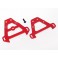 Bulkhead tie bars, front & rear (red-anodized aluminum)