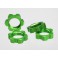 Wheel nuts, splined, 17mm (green-anodized) (4)