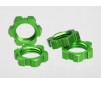 Wheel nuts, splined, 17mm (green-anodized) (4)