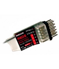 R6DS 2.4Ghz 6-Ch (10-channel under PPM) S.Bus Receiver (DSSS + FHSS)