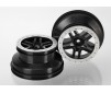 Wheels, SCT Split-Spoke, black, satin chrome beadlock style