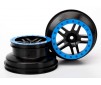 Wheels, SCT Split-Spoke, black, blue beadlock style, dual p