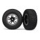 Tires & wheels, assembled, glued (SCT Split-Spoke, black, sa