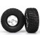 Tire & wheel assy, glued (SCT satin chrome, beadlock style w