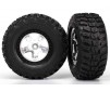 Tire & wheel assy, glued (SCT satin chrome, beadlock style w