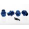 Wheel hub, splined, 17mm, 6061-T6 aluminum (blue-anodized) (