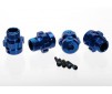 Wheel hub, splined, 17mm, 6061-T6 aluminum (blue-anodized) (