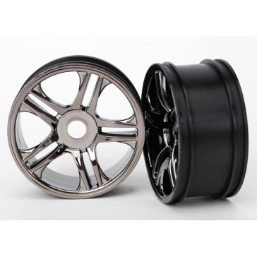 Wheels, split-spoke (black chrome) (front) (2)