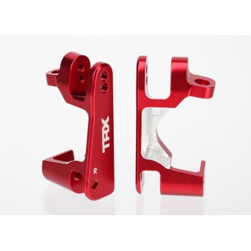 Caster blocks (c-hubs), 6061-Tleft & right (red-anodized)