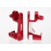 Caster blocks (c-hubs), 6061-Tleft & right (red-anodized)