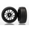 DISC.. Tires and wheels, assembled, glued (Rally wheels, black , 1.