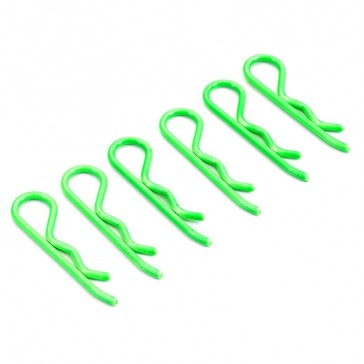 1/8TH/1/5TH/TRANSPONDER BODY CLIPS FLUO GREEN (6)