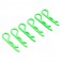 1/8TH/1/5TH/TRANSPONDER BODY CLIPS FLUO GREEN (6)