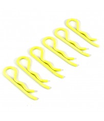 1/8th/1/5TH/TRANSPONDER BODY CLIPS FLUO YELLOW (6)