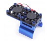 BLUE ALUMINIUM TWIN FAN MOTOR HEATSINK UNIT