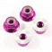 DISC.. M4 PURPLE SERRATED ALUMINIUM LOCKNUTS 4pcs