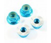 M4 BLUE SERRATED ALUMINIUM LOCKNUTS 4pcs