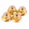 M4 GOLD FLANGED LOCKNUTS 4PCS