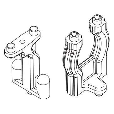 DISC.. Front/rear upper deck mount for Mad Monster 1/6