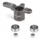 DISC.. Aluminum Throttle Tri-Horn w/bearings: 8IGHT 4.0