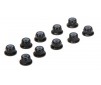 M3 Flanged Aluminum Lock Nuts, Black (10)