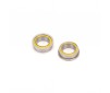 Ball Bearing - 1/4x3/8x1/8 Flanged Yellow - (pr)