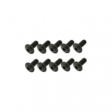 Steel Fl Caphead Hex Screws M5 x 12 pk10