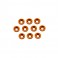 Alloy M4 Csk Washers - Orange pk10