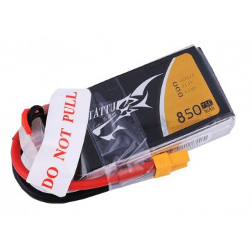 LiPo 3S1P 11,1V 850mAh 75C 59x30x24mm 85g (XT-30)