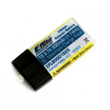 300mAh 1S 3.7V 25C LiPo Battery