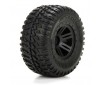 FR/R Tire,Prmnt,Blk Wheel (2):1:10 AMP MT/DB