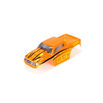 Body Set,Decorated, Orange/Yellow: 1/18 4WD Ruckus