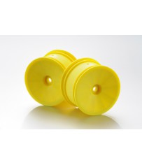 DISC.. 1:10 Off-Road 4WD racing rear rims 14mm yellow (2)