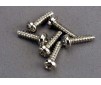 Screws, 3x10mm roundhead self-tapping (6)