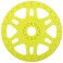 DISC.. SPLIT SIX' 1/8 BUGGY WHEELS (SC W/ADAPTOR) YELLOW