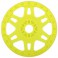 DISC.. SPLIT SIX' 1/8 BUGGY WHEELS (SC W/ADAPTOR) YELLOW