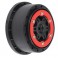 DISC.. SPLIT SIX' RED/BLACK BEADLOC WHEELS SC10 FRONT