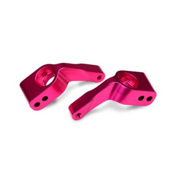 Stub axle carriers (2) 6061-T6 aluminum (pink-anodize