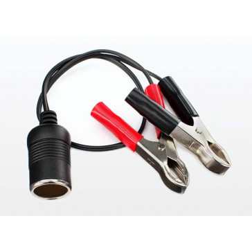 12V ADAPTER (FEMALE) TO ALLIGATOR CLIPS