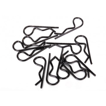 Body clips, black (12) (standard size)