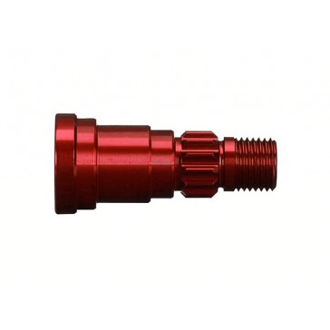 Stub axle, aluminum, red-anod ized (1)