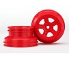Wheels, SCT RED, beadlock style, dual profile (1.8' inner, 1