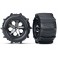 Tires & wheels, assembled, glued (2.8') Paddle (black chrome