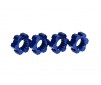 Wheel hubs, hex (2)/ hex clips aluminum (blue-anodized) (4)